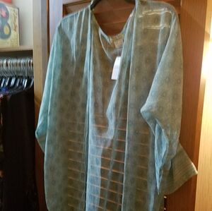 Sweet Magnolia Green Kimono OSFA